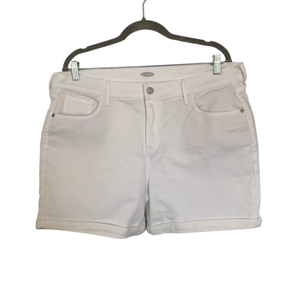 OLD Navy White Stretchy Shorts, Size 16 - Picture 1 of 4